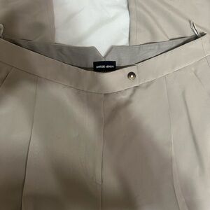 Giorgio Armani Cream Wide Leg Pants
